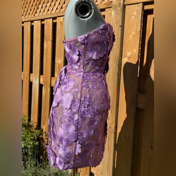🆕 BRONX & BANCO 🧿 NWOT Jasmine Maraya Lilac Mini Dress - Sz XS US 2 - Picture 10 of 16